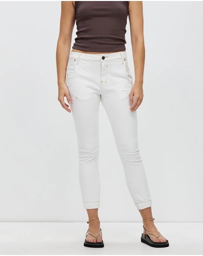 DRICOPER DENIM - Cuffed White Jeans