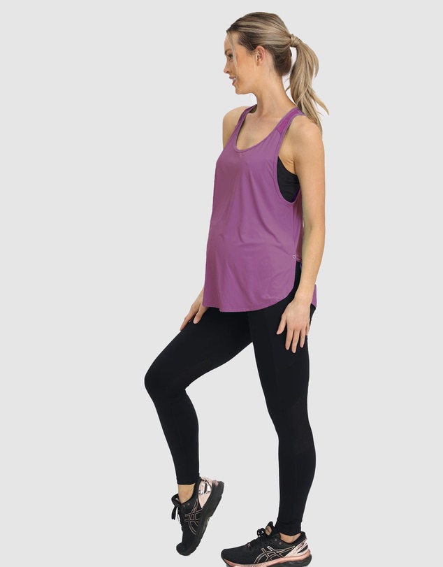 Angel Maternity - Maternity Gym Tank Top in Purple