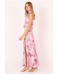 Petal & Pup - Amelia Halterneck Maxi Dress - Pink Floral