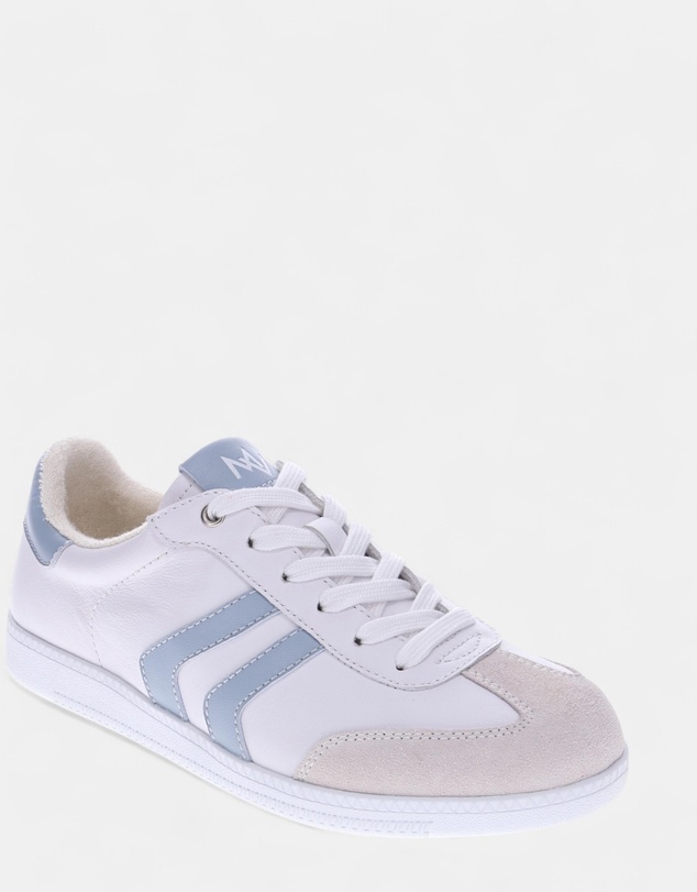 Mia Vita - Ramona Lace-Up Casual Sneaker - White/Blue