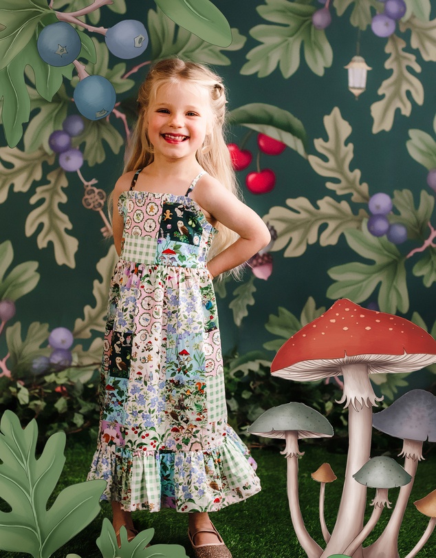 Fleur Harris - 'The Magic Faraway Tree' Magical Dress in Patchwork