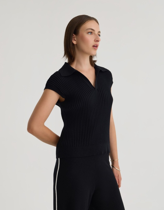 Oxford - Becca Cashmere Blend Polo Knit