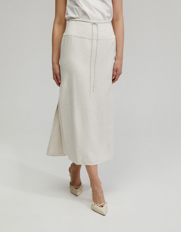 Oxford - Rose Linen Blend Skirt