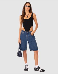 EDIKTED - High Cut Ribbed Bodysuit