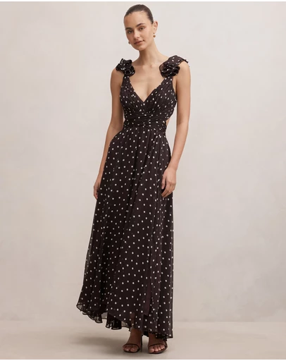 Forever New - Selena Ruffle Shoulder Maxi Dress