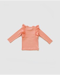 WITH LOVE FOR KIDS - Shimmy Wide Ribbed Long Sleeve Top - Kids