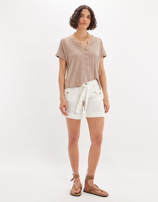 Amelius - Enid Three Quarter Button Tee