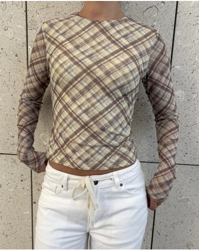 Dazie - Rush Hour Long Sleeve Mesh Top
