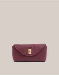 VESTIRSI - Sloane Bordeaux Leather Convertible Clutch