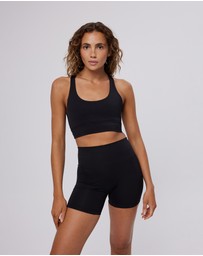 Upstate - Contour+ Mesh Back Crop - Black