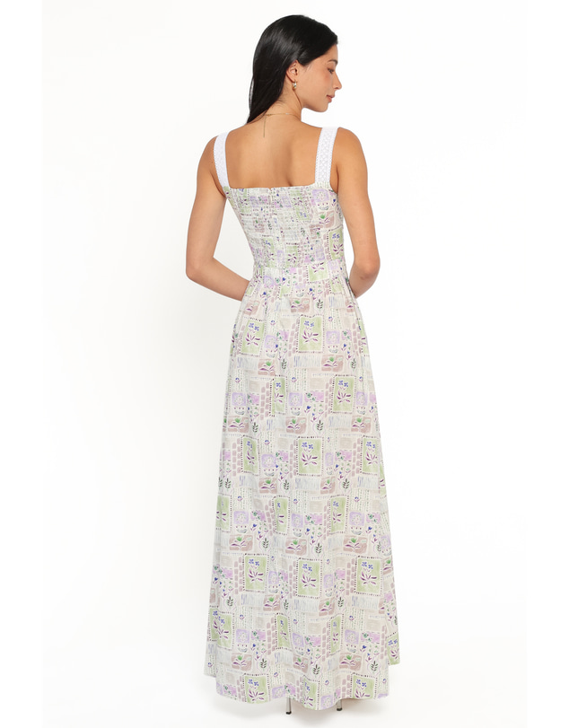Petal & Pup - Raelyn Maxi Dress - Purple Abstract