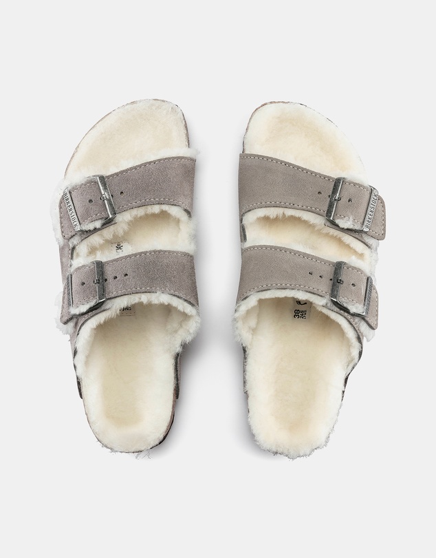 Birkenstock - Arizona Shearling Suede Leather Regular - Unisex