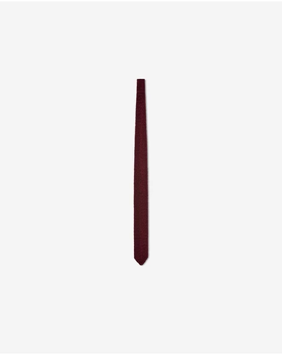 Calibre - Zig Zag Silk Knitted Tie Wine