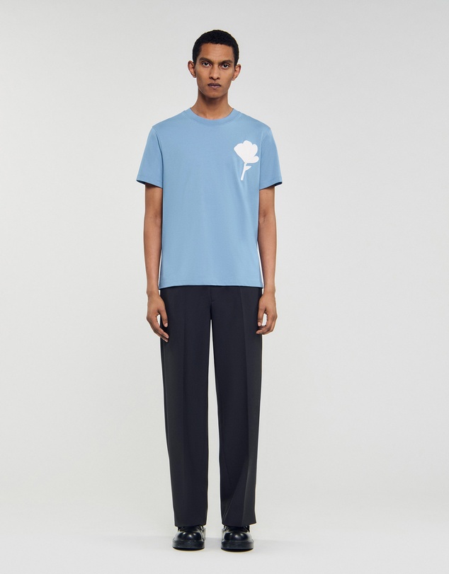 Sandro - Layered Flower Tee Shirt