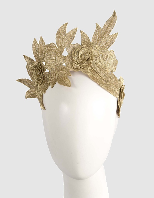 Max Alexander - Crown Gold Headband Fascinator