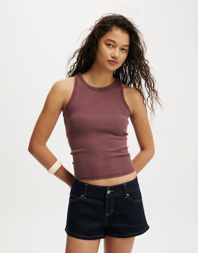 Cotton On - Goldie Rib High Neck Tank
