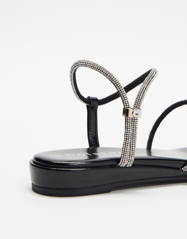 Holster - Viva Strappy Low Wedge - Black - Women's