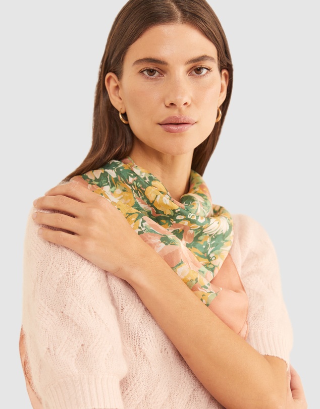 Sportscraft - Flora Square Silk Scarf