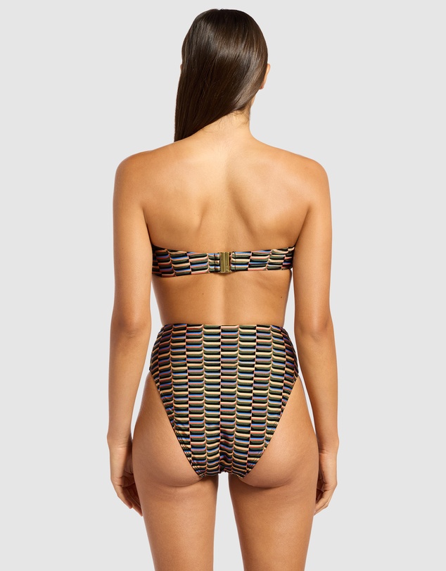 JETS - Urban Geo High Waist High Leg Bikini Bottom