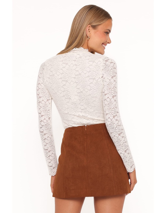 Petal & Pup - Beatriz Lace High Neck Top - Ivory