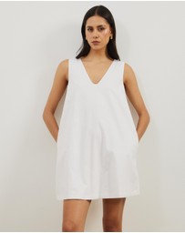Atmos&Here - Mia A-Line Linen Blend Mini Dress