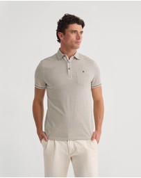 Oxford - Milo Printed Jersey Polo With Pocket