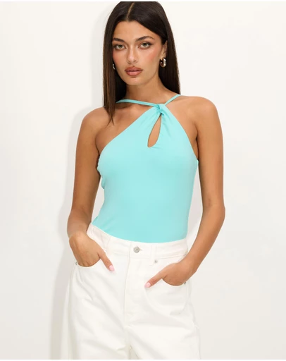 Dazie - Leni Cut Out Halter Top