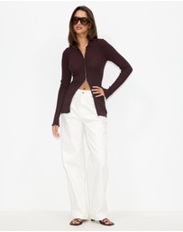 Dazie - Maisie Zip Through Cardigan