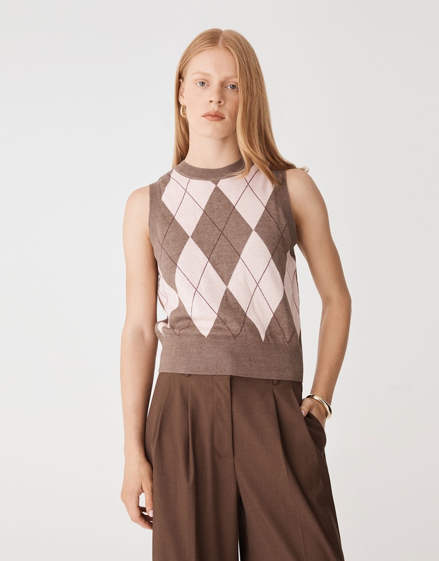 Forcast - Jacinta Argyle Knit Vest