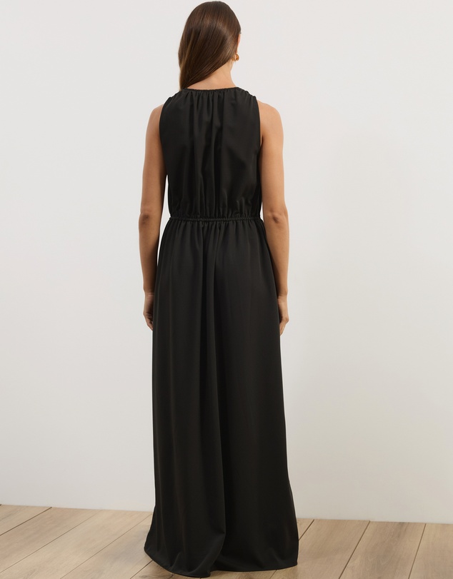 Atmos&Here - Cleo V-Neck Cinched Waist Midi Dress