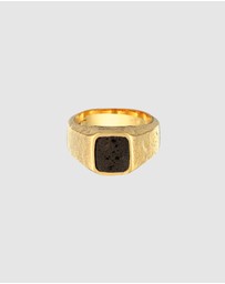 Haze & Glory - ICONIC EXCLUSIVE - Ring Signet Firestarter in 925 Sterling Silver Gold Plated