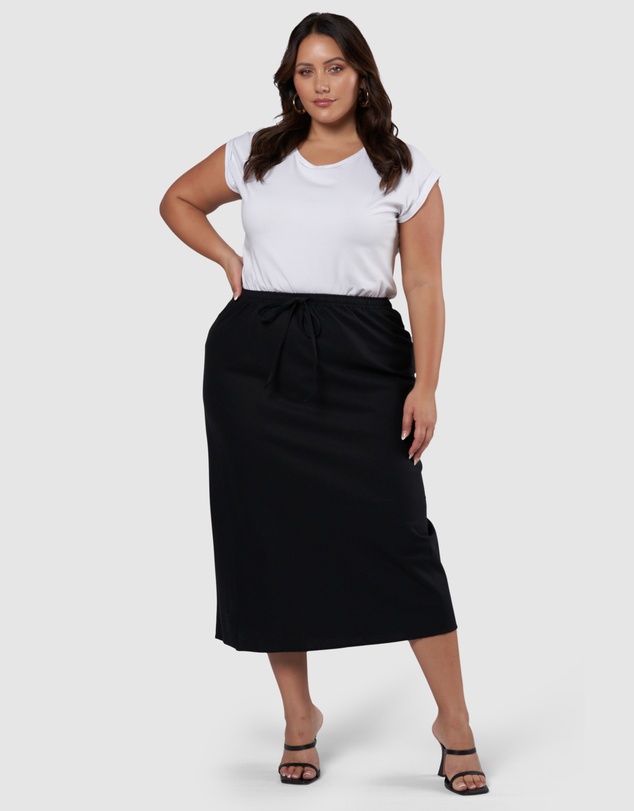 Something 4 Olivia - Olsen Linen Midi Skirt
