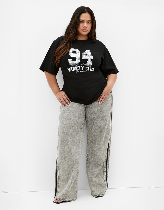 City Chic - Graphic Cinched Cotton Tee