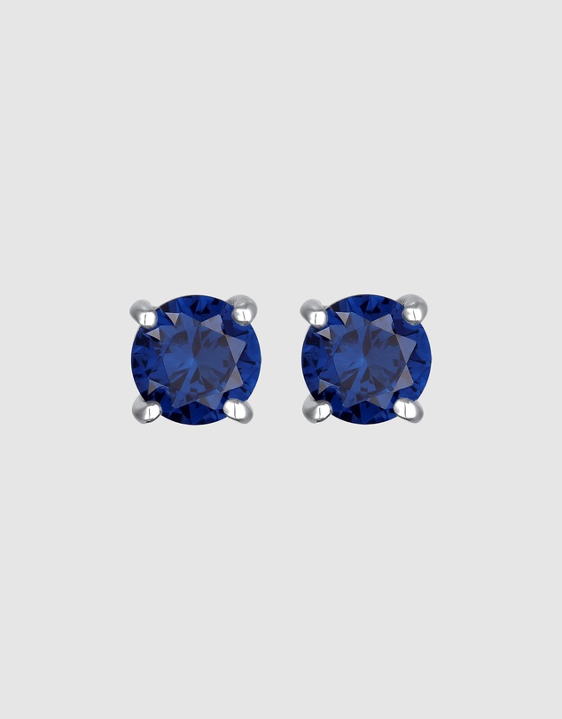 Kuzzoi - ICONIC EXCLUSIVE - Sapphire Stud Earrings in 925 Sterling Silver