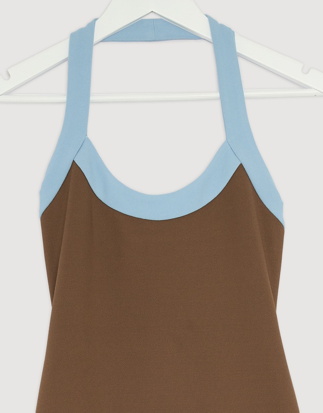 Revibe - Repaired BY JOHNNY. Colette Halter Midi Dress - AU 8