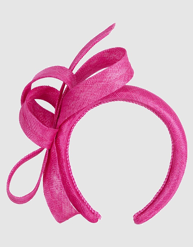 Max Alexander - Fuchsia Sinamay Bow Racing Fascinator Headband