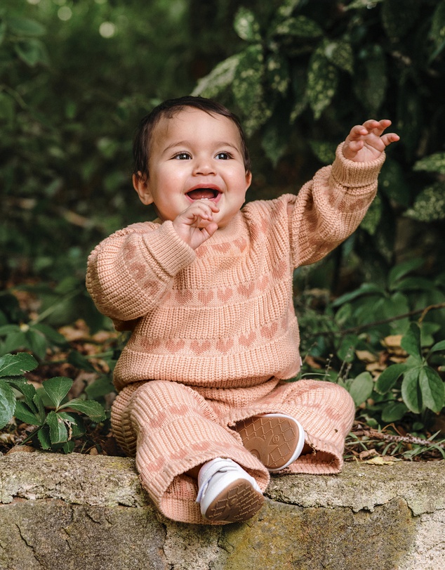 Kynd Baby - Knit Jumper in Pink Heart
