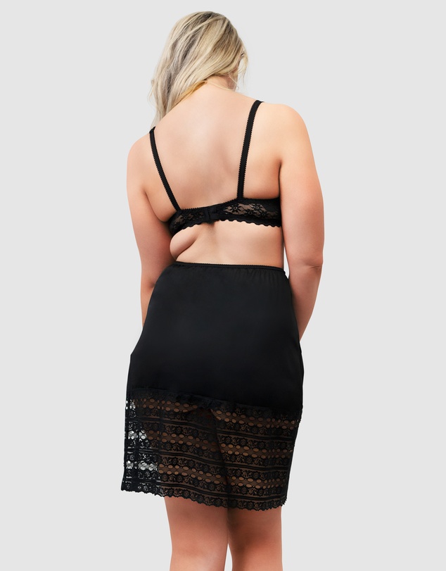 Naturana - Trimmable Half Slip Lingerie Underskirt With Lace