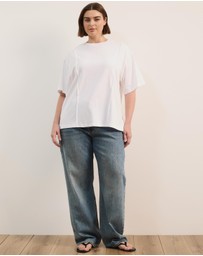 Atmos&Here Curvy - SS Cotton Boxy T-Shirt