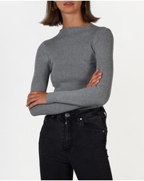 Lydan The Label - Mock Neck Long Sleeve Knit