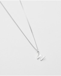 Kirstin Ash - W Outline Initial Necklace
