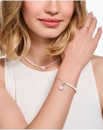 THOMAS SABO - Charm Bracelet with Pearls and Chain Links Silver
