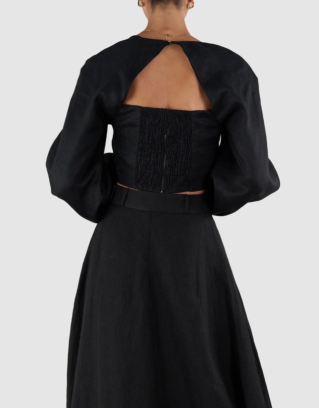 Amelius - Bridgette Linen Crop Top
