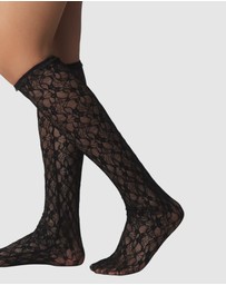 High Heel Jungle - Lace Knee Socks