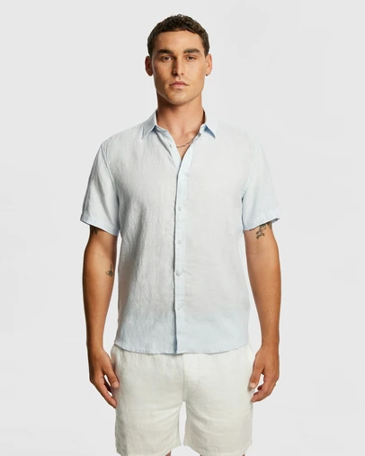 yd. - Lewis Pure Linen Shirt