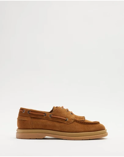 HUGO - Chaol Moccassin Suede Boat Shoes - Men's