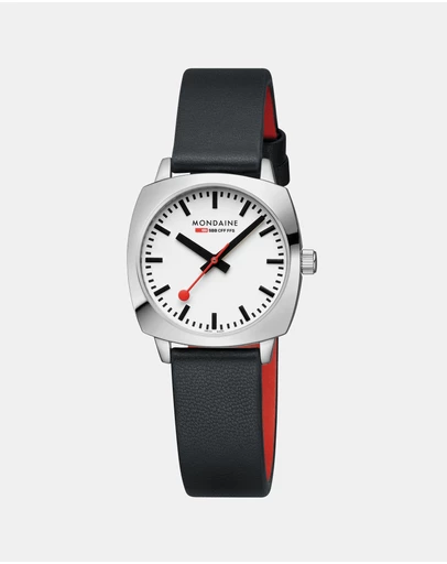 Mondaine - Mondaine Official Swiss Railways Petite Cushion 31mm Vegan Leather Watch