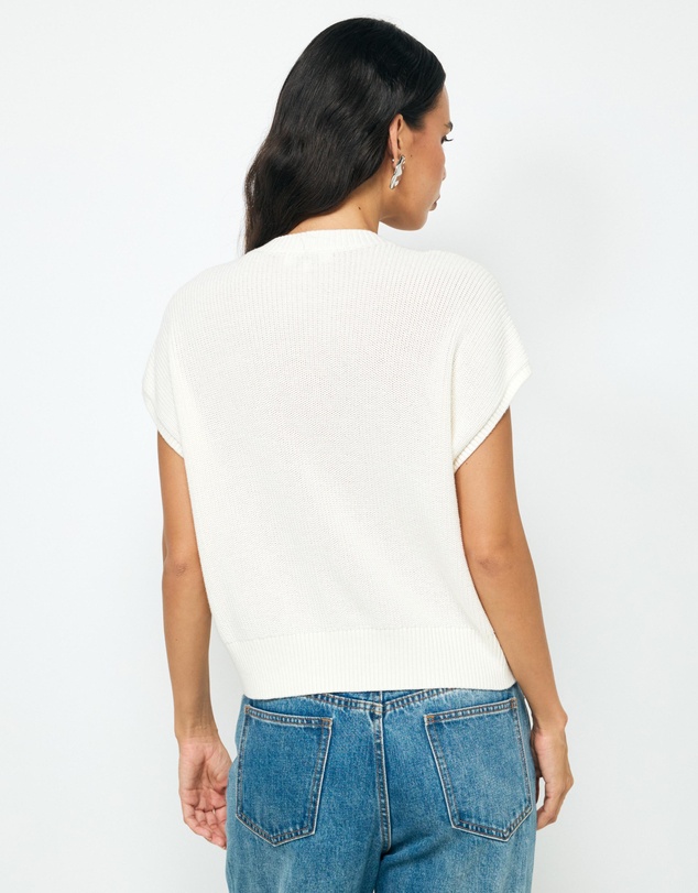 AERE - Ava Organic Cotton Tie Front Top