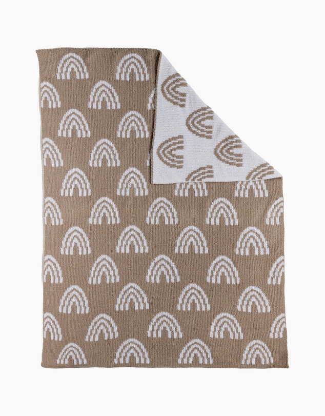 Living Textiles - Chenille Blanket - Rainbow Taupe