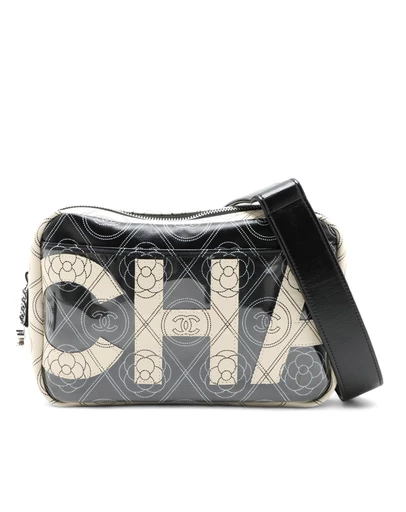 Pre-Loved by Azura Reborn - Pre-Loved Coated Canvas Camellia Logo Camera Bag